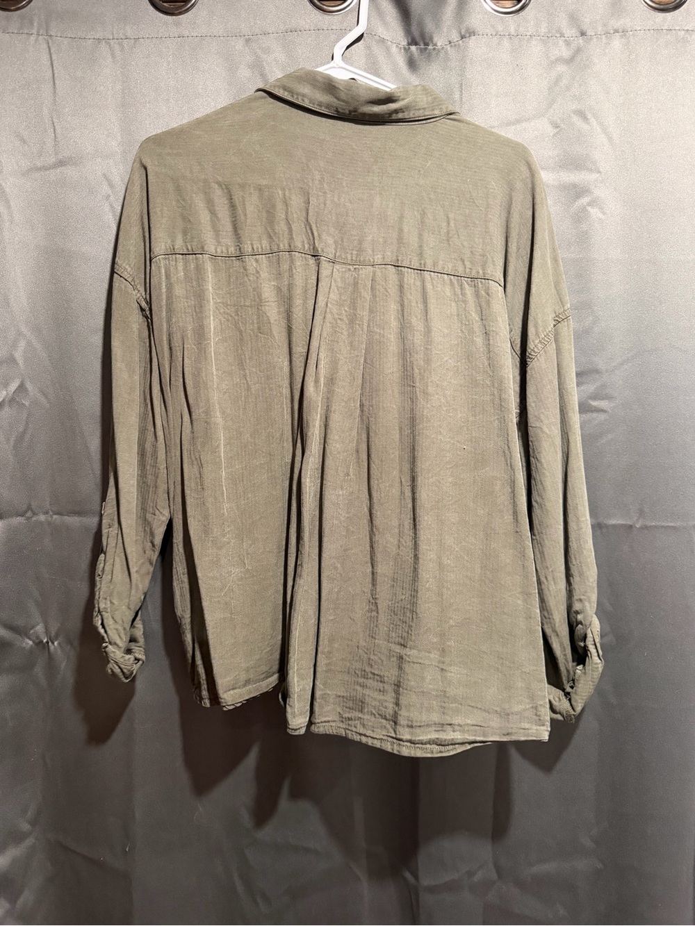 Altar'd State Button-Down Shirt in Olive - Picture 3 of 4